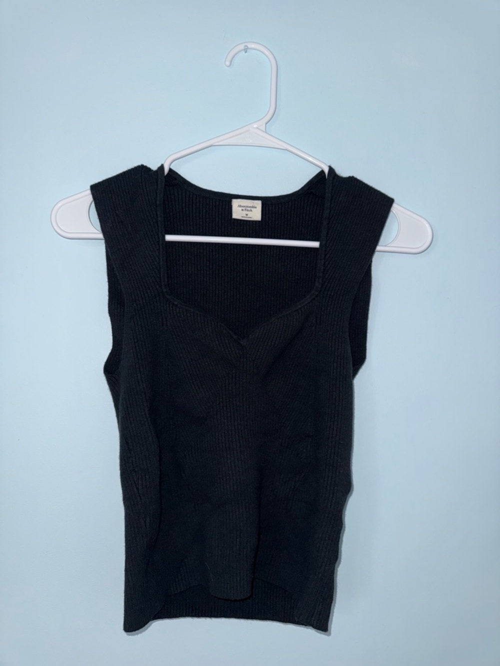 Abercrombie & Fitch Black Ribbed Knit Tank